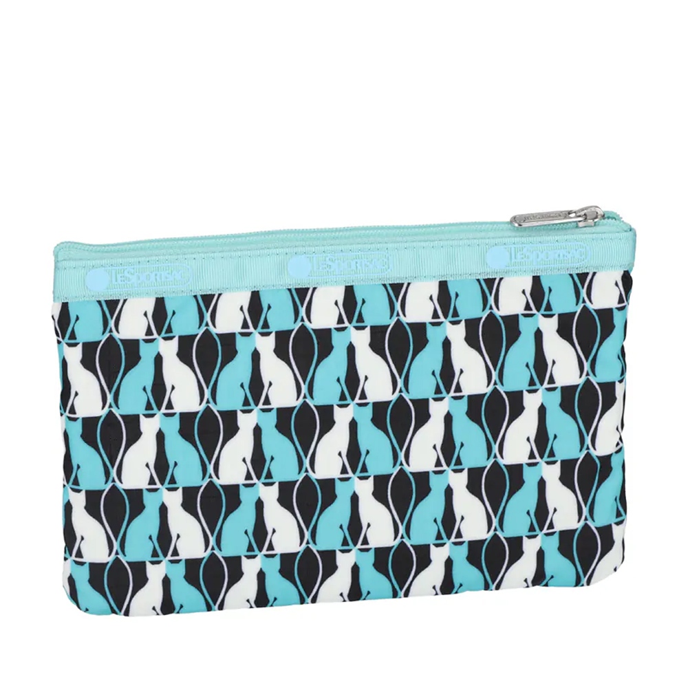 |快速出貨|Lesportsac 3-zip Cosmetic 三層拉鍊化妝包 - 鏡中貓影, , large