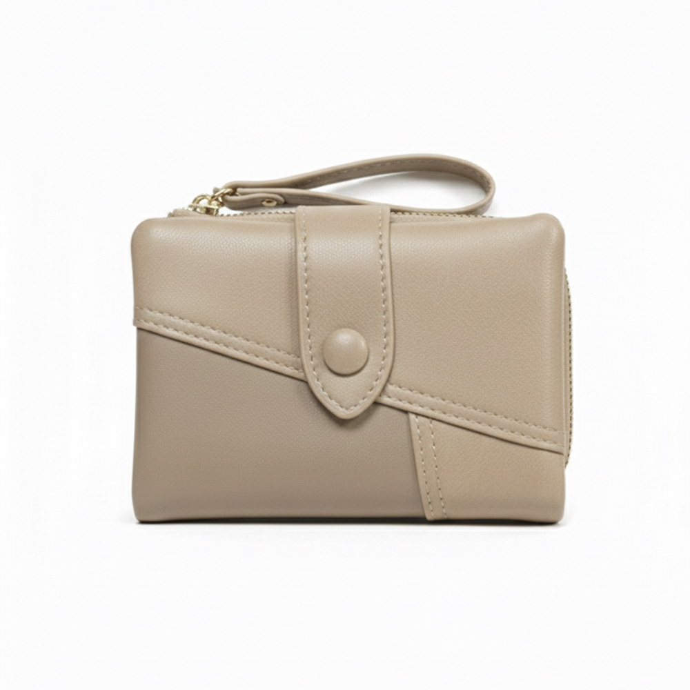 Soirée 典雅對折短夾 多卡位收納皮夾 真皮質感 零錢卡片鈔票夾 女用短夾人氣女用皮夾 女夾