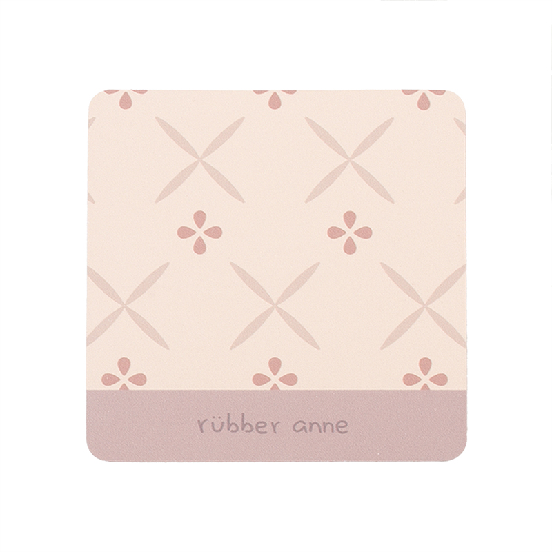 【Monster】 Soft Diatomaceous Earth Absorbent Coaster – Floral Tile Series (10x10cm) – Pink & Brown Tile Memories