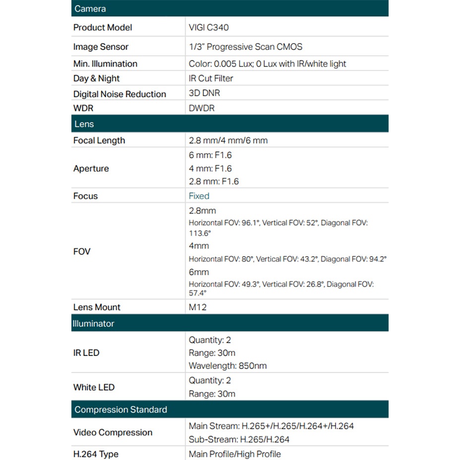 TP-LINK昌運監視器組合 VIGI NVR1008H-8MP 8路主機+VIGI C340 4MP槍型網路攝影機*8, , large