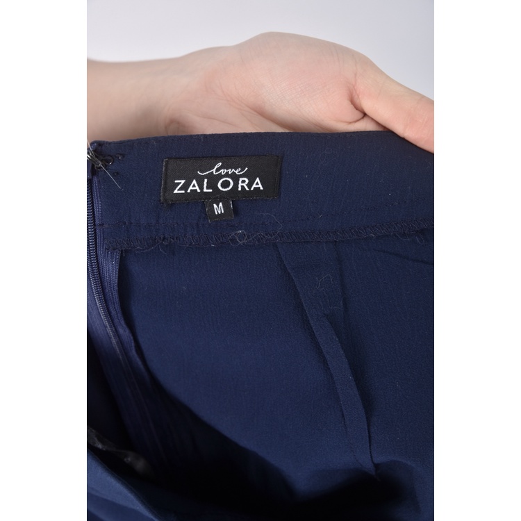 (L) zalora高腰質感藍色長褲二手衣, , large