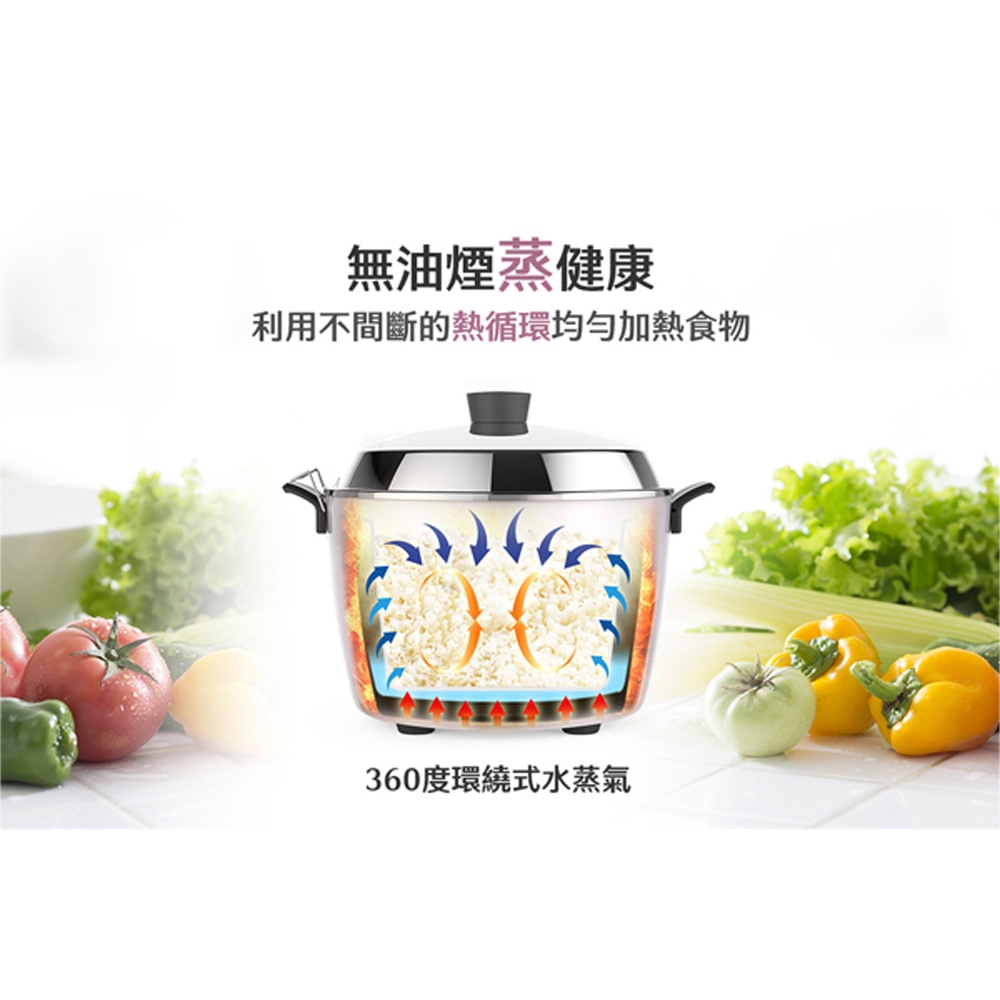 TATUNG 11-Cup Deep Pot Stainless Steel Electric Cooker Stardust Pink TAC-11L-HP, , large