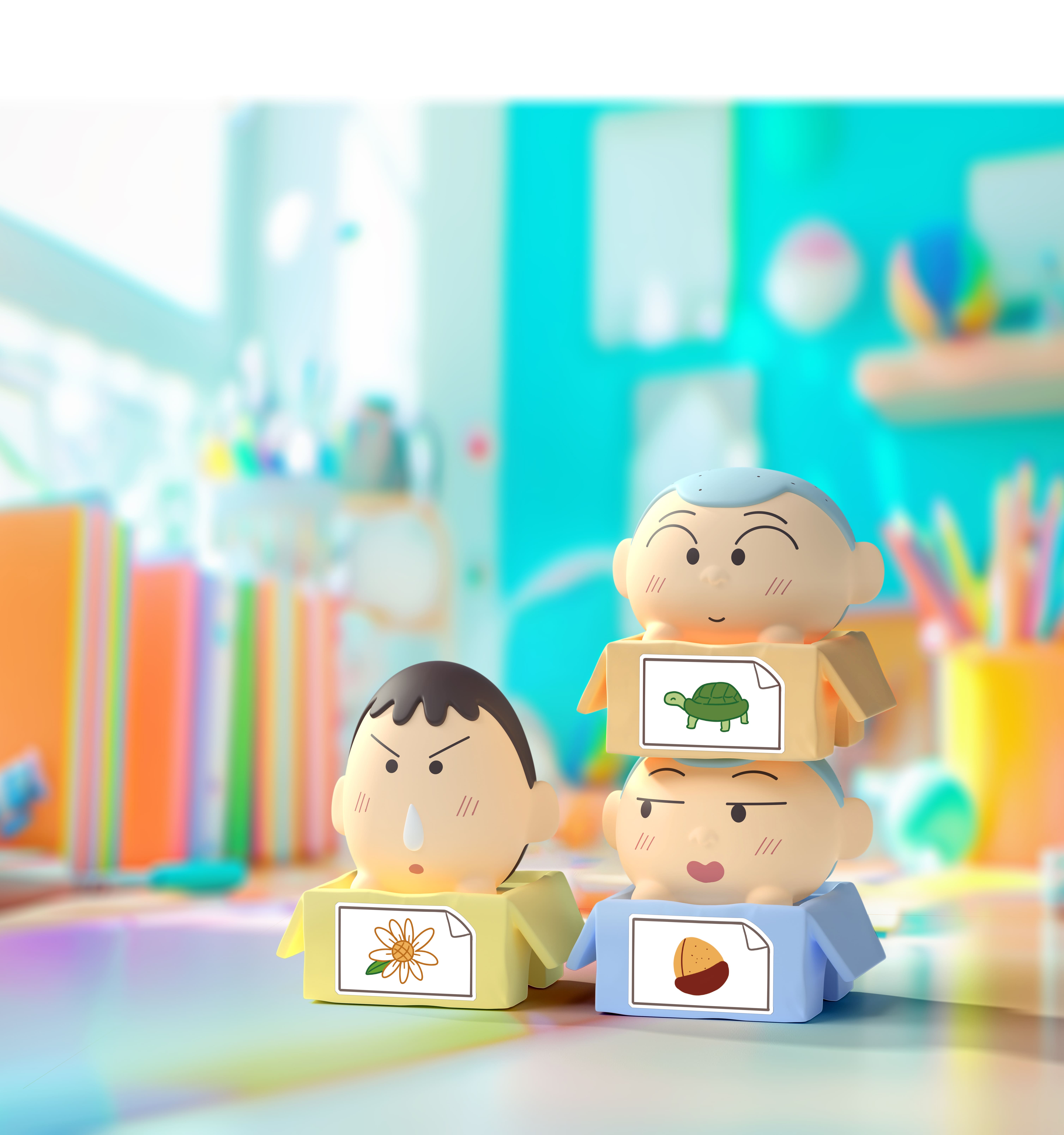 【際洋文化】蠟筆小新動感紙箱疊疊樂盲盒, , large