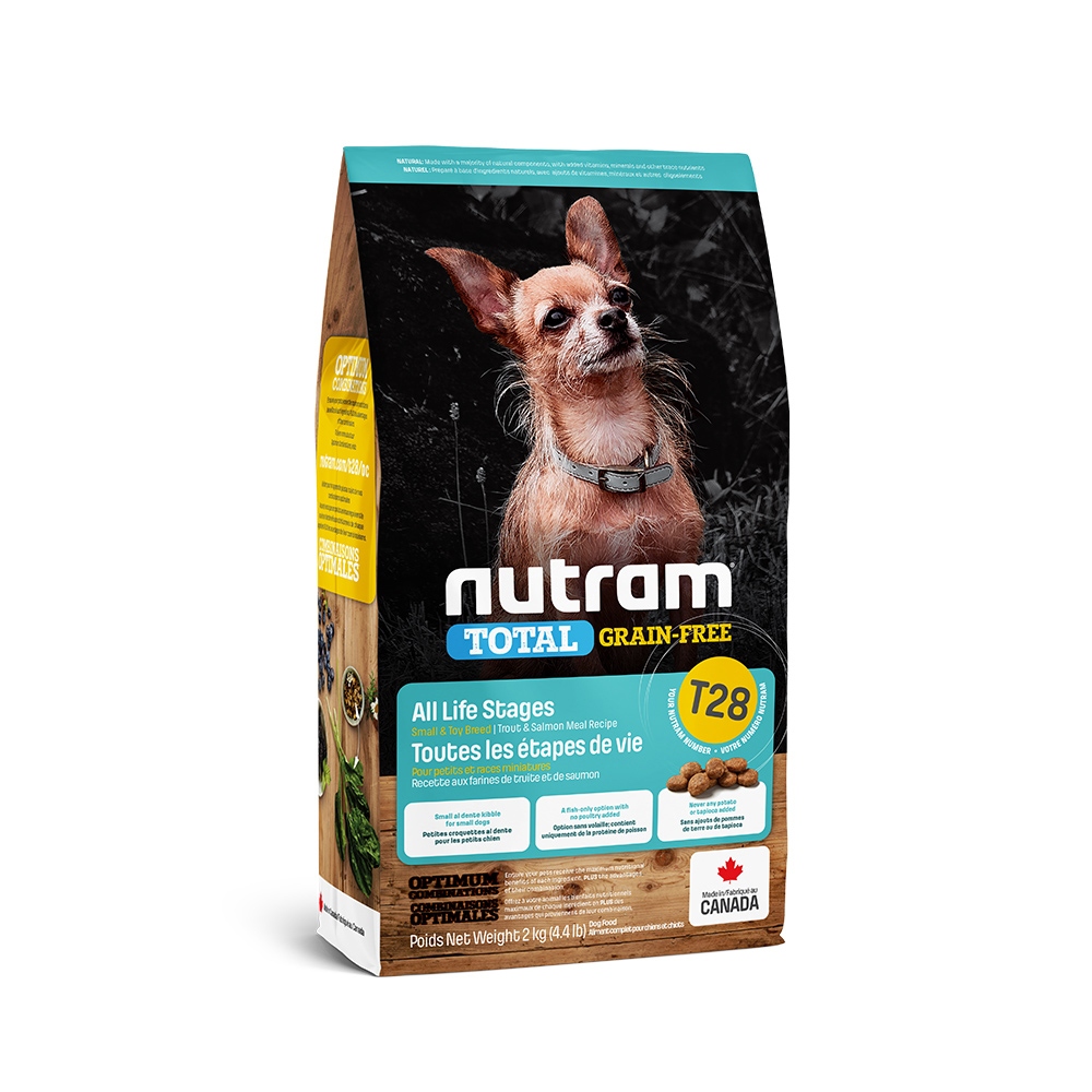 【Nutram 紐頓】T28 無穀迷你犬 鮭魚 狗飼料 狗食 犬糧2KG, , large