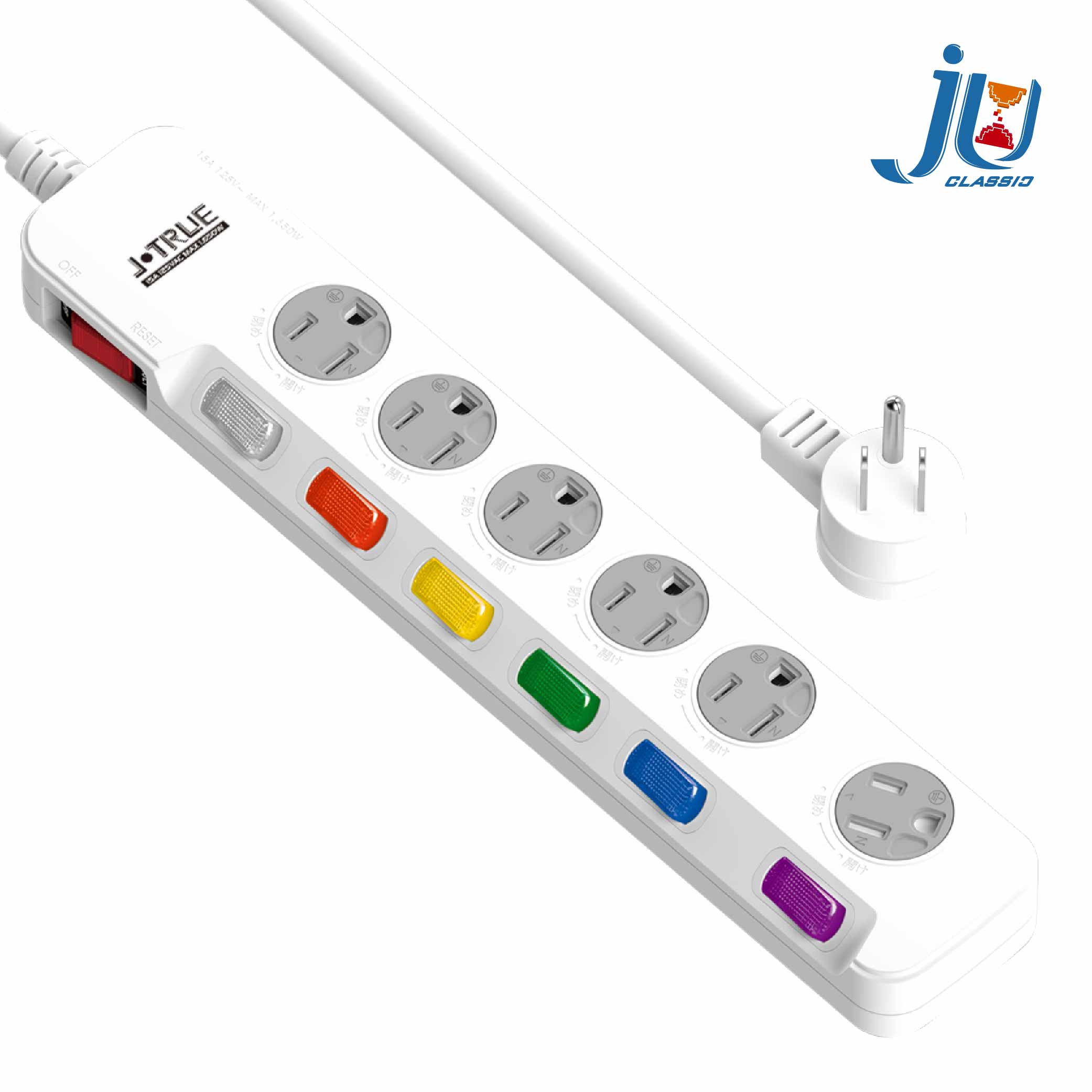 7-out-6-prong extension cord - dustproof -6 feet, , large