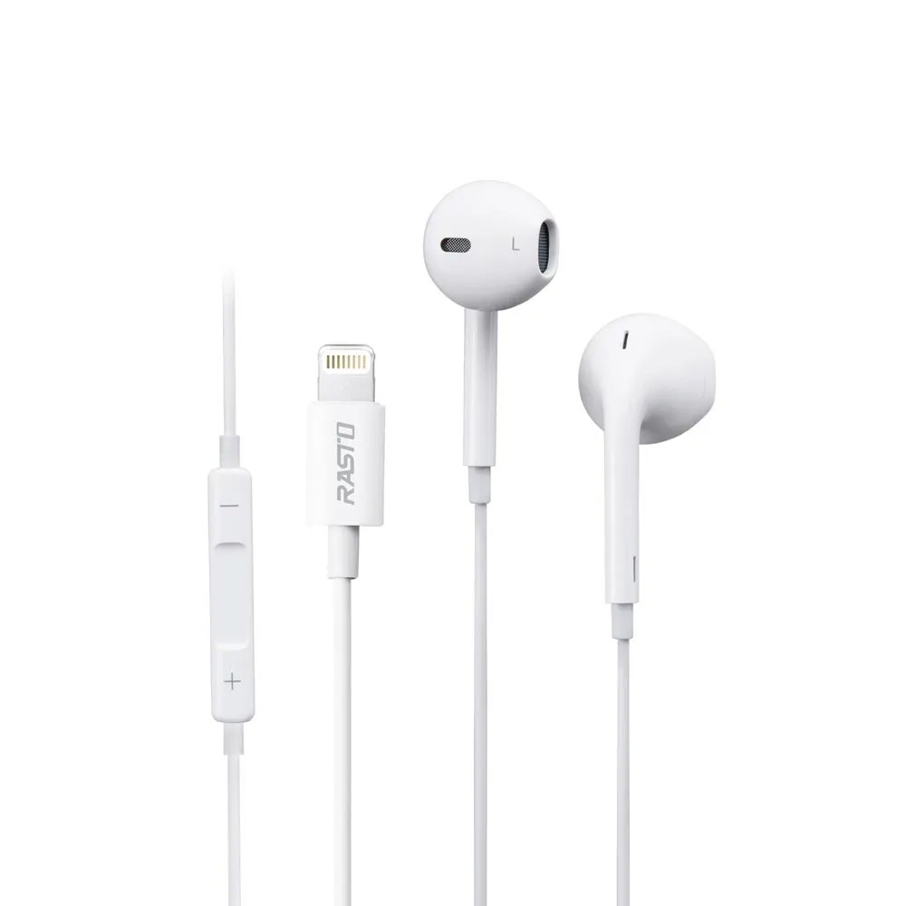 RASTO RS41IPHONE semi-in-ear headphones with ergonomic three-button tuning control, , large