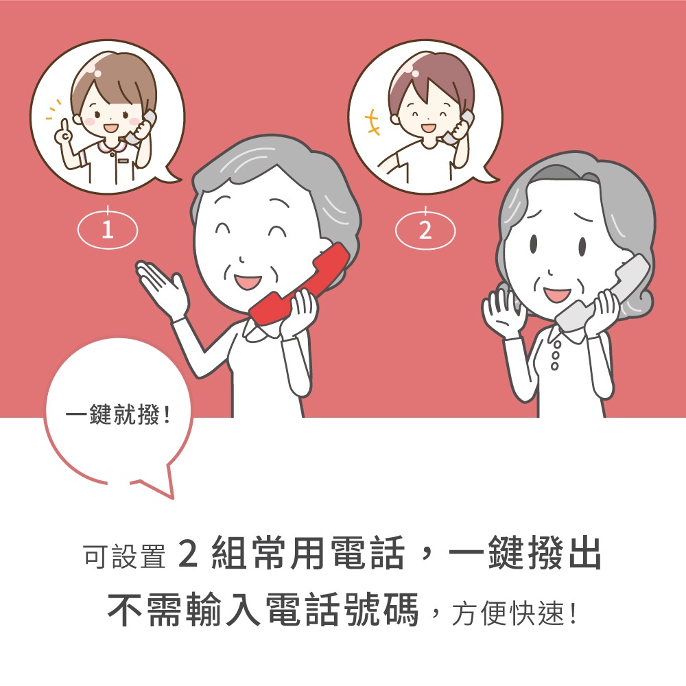 AIWA 愛華 超大字鍵助聽有線電話機 ALT-889, , large