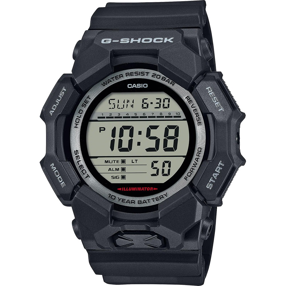 CASIO 卡西歐 G-SHOCK 10年電力 大螢幕電子錶 學生錶 GD-010-1, , large