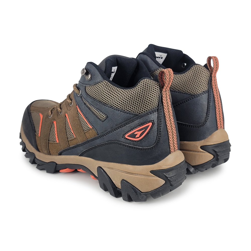 DIADORA迪亞多那 抗水機能登山鞋 男運動鞋 越野鞋 男鞋 防潑水 寬楦 保護後跟 減壓 透氣 耐磨 止滑 咖啡卡其, , large