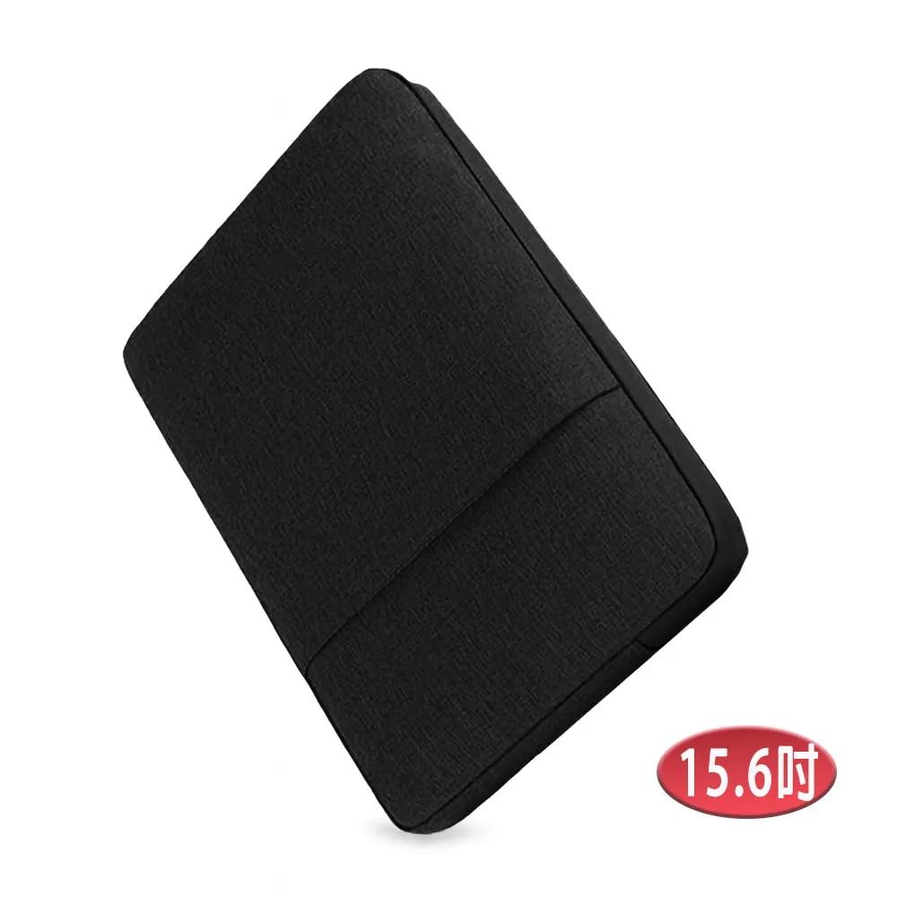 15.6-inch LB14K Tranquil Book Journey Series iPad/Mac/Tablet/Laptop Front Zipper Pocket Protective Sleeve (Night Black), 黑, large