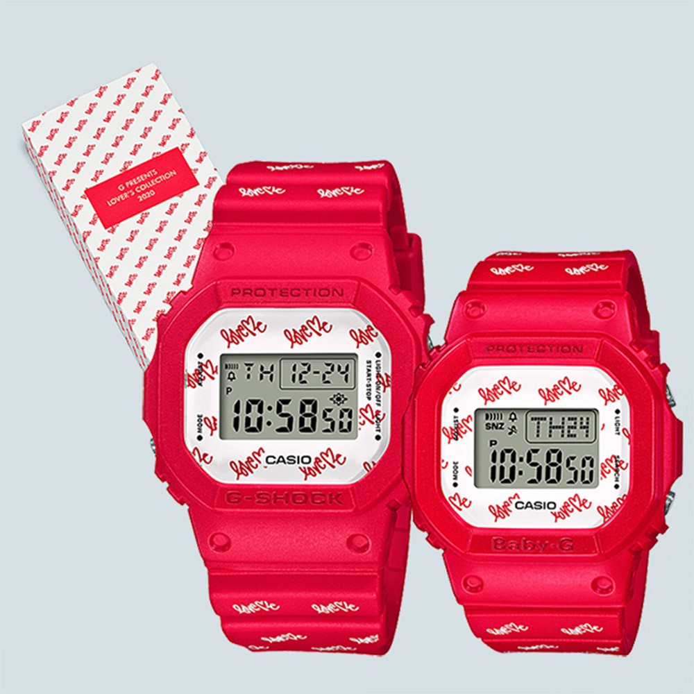 CASIO 卡西歐 G PRESENTS 2020 限量天使與惡魔 情人對錶-紅 LOV-20B-4, , large