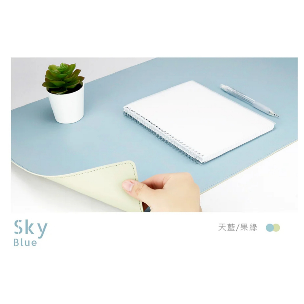 力大牌ABEL  雙色PU皮質桌墊 60CM/90CM櫻粉+槿紫66829(90*45CM), , large