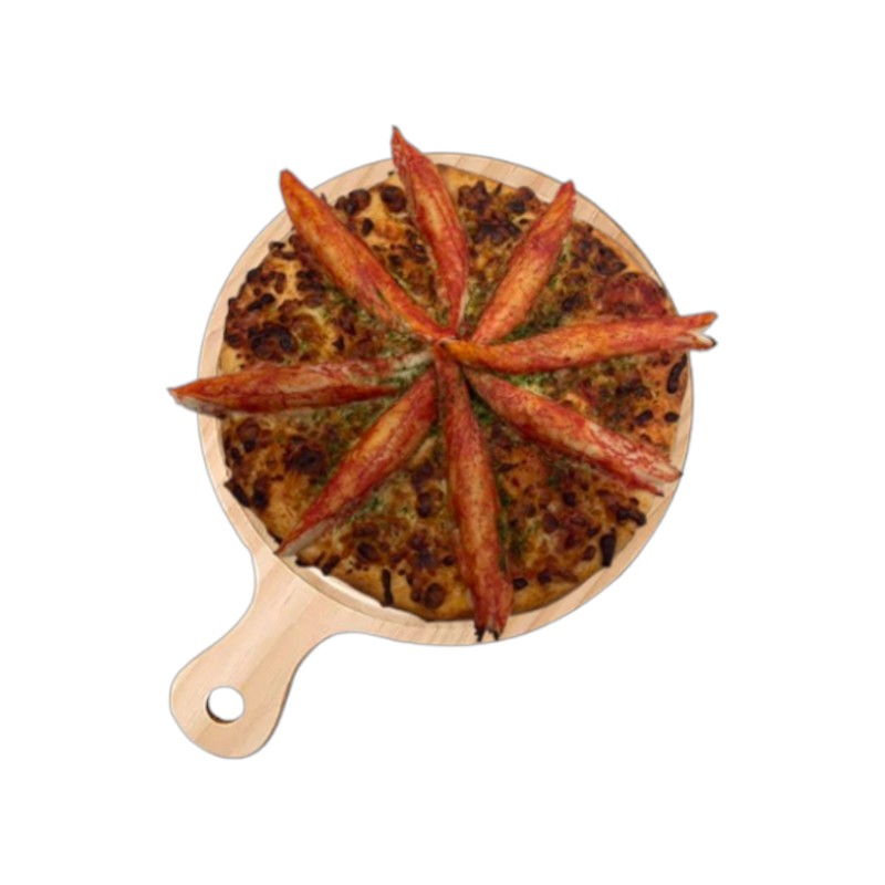 Giant Crab flavored sticks pizza