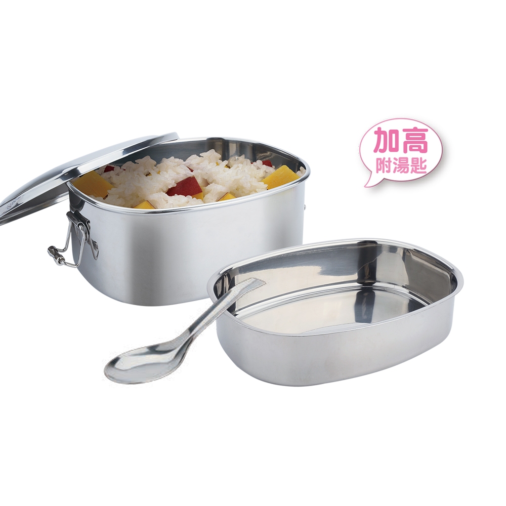 PERFECT 理想牌 極緻316不鏽鋼方形雙層便當盒 16m低-Leidea樂德兒, , large