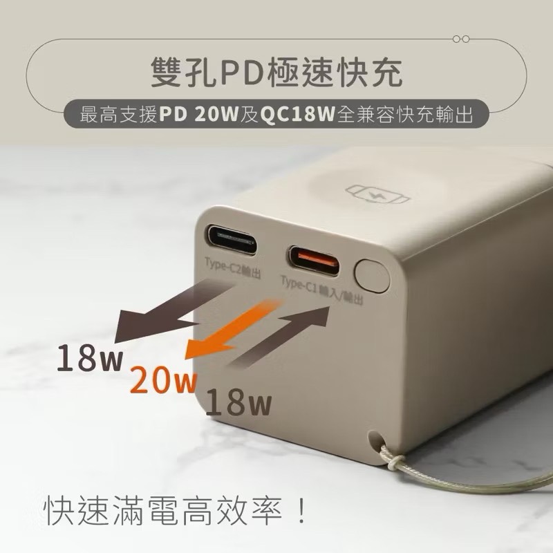【Leo手機周邊專賣店】KINYO 5 in 1自帶AC迷你萬能行動電源 /  KPB-2652  / 棕色, , large