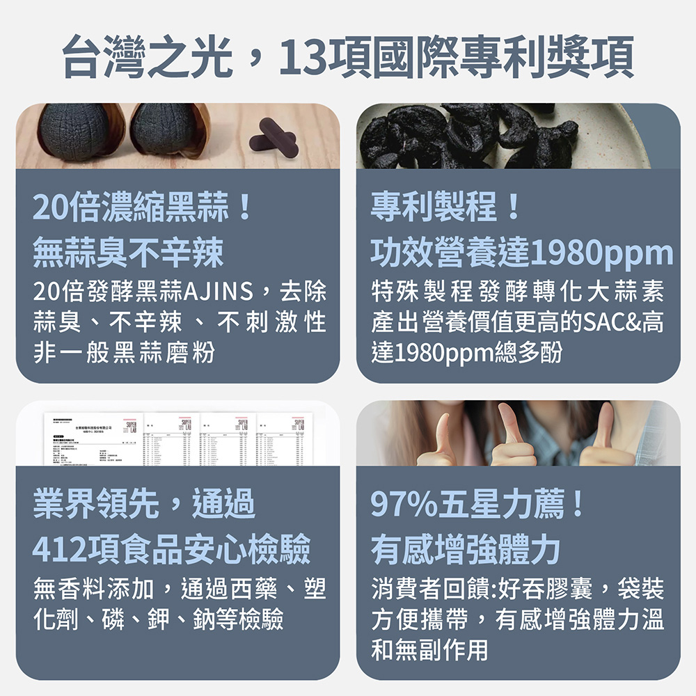 【FJ豐傑生醫】20倍專利黑蒜精華-30顆/袋(維生素B1幫助維持能量正常代謝ｘ滋補強身), , large
