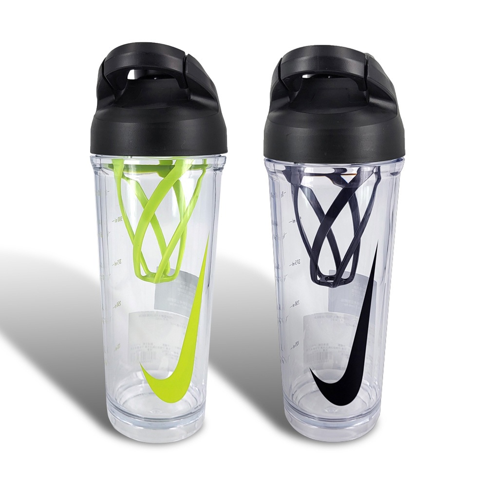 NIKE 雪克水壺 24OZ/709ml 健身 運動 水壺 水瓶 隨身杯 奶昔杯 搖搖杯 蛋白粉 可機洗 防漏 綠 黑