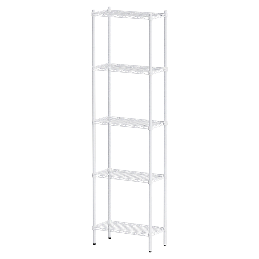 【Y HOUSE】60x30x210cm Lightweight Five-Layer Iron Rack Iron Rack Shelf-Painted White