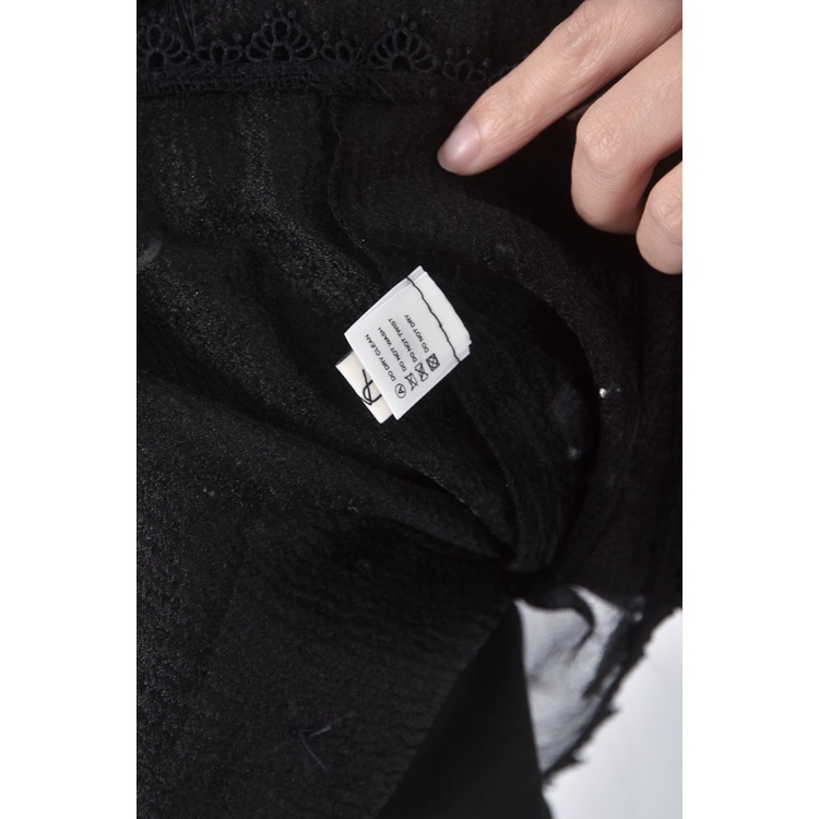 (S) x party韓牌質感透膚黑色罩衫二手衣, , large