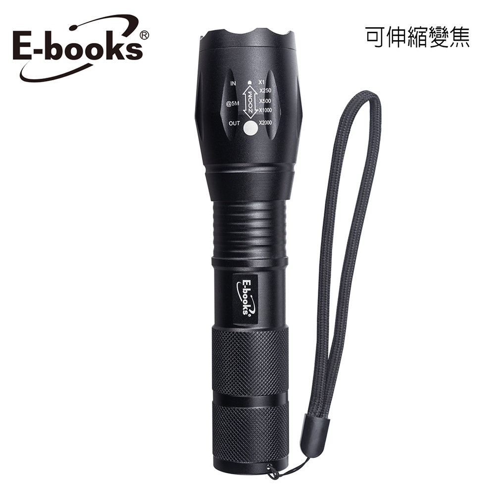 [ E-books ] F4 五段調光LED變焦手電筒, , large