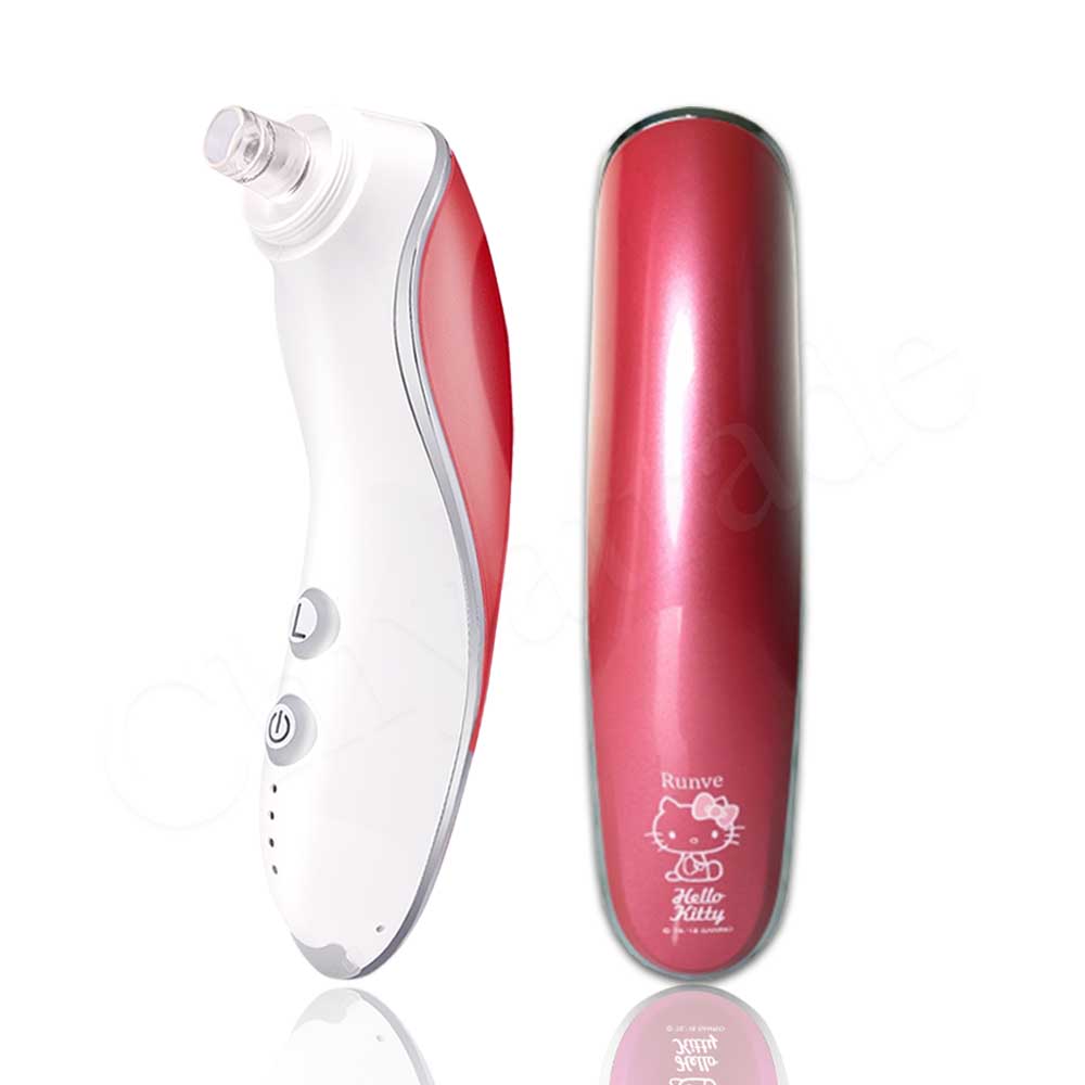 【HELLO KITTY】凱蒂貓限量款 電動毛孔粉刺潔淨儀 吸除黑頭粉刺機 3段吸力 贈6個吸頭(台灣正版授權)-愛桃紅, 愛桃紅, large