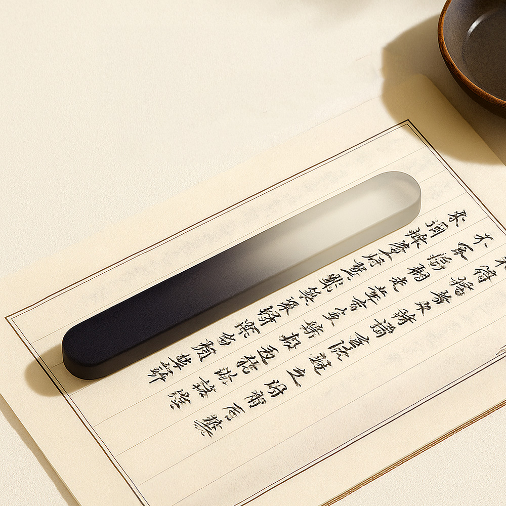 【上手家居】琉璃紙鎮 霧隱墨色(辦公文具/文鎮/壓紙器/鎮尺/布鎮), , large