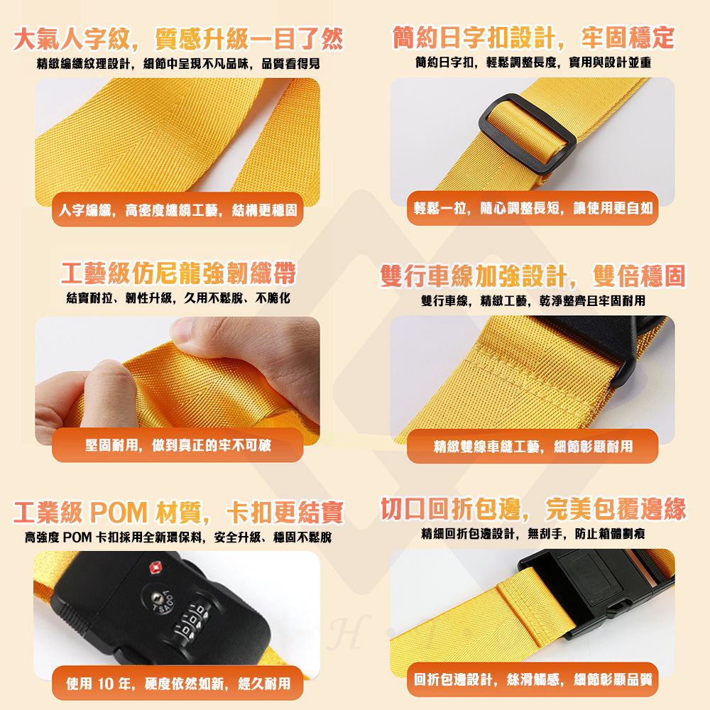 TSA-Approved Luggage Strap / Navy Blue / 1 Strap, , large