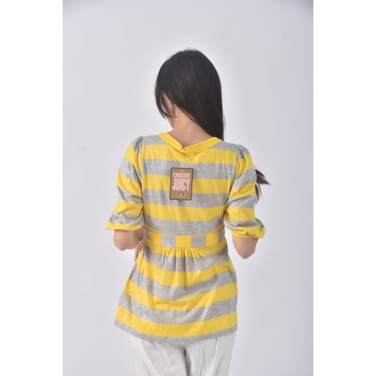 (S) juicy couture質感棉質純棉黃色短袖上衣二手衣, , large