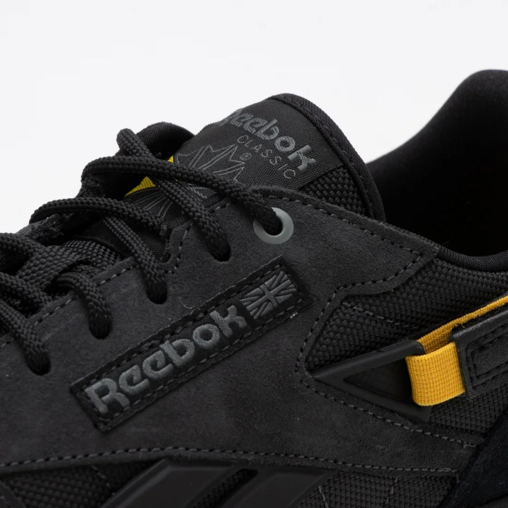 [秉宸] REEBOK CLASSIC LEATHER 復古鞋 麂皮 經典 休閒鞋 防滑大底 潮流黑 100032804 US13, , large