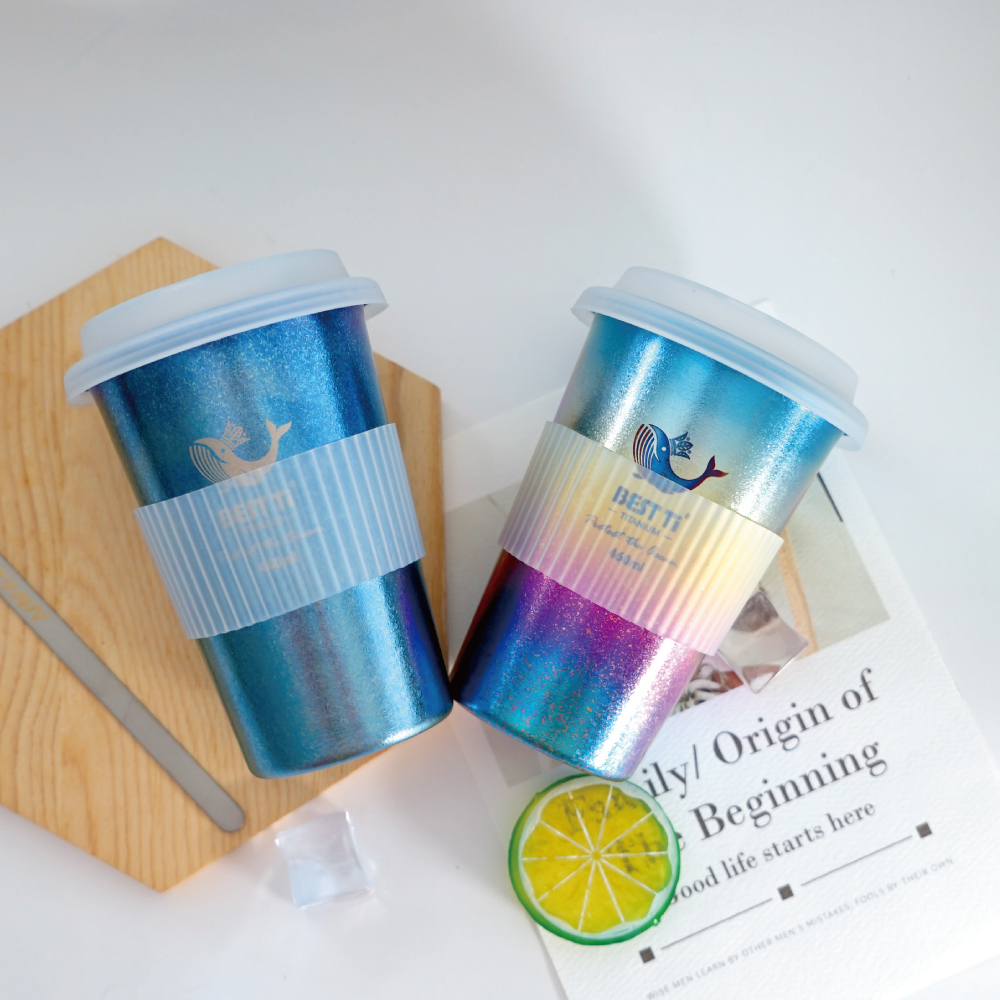 【熱愛系列隨行杯-愛地球】冰晶款 鈦杯 460ml 隨行杯 環保杯 咖啡杯, , large