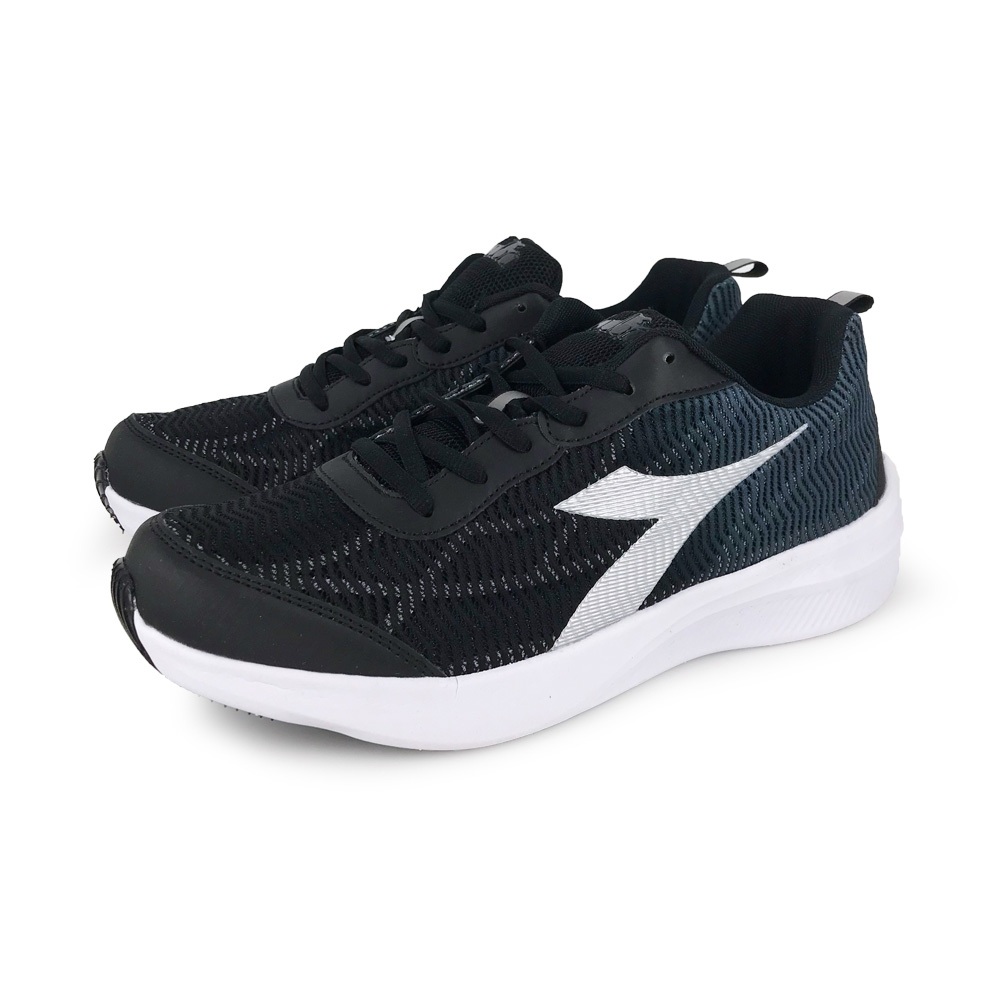 DIADORA迪亞多那 專業輕量慢跑鞋 男運動鞋 男鞋 吸濕 排汗 透氣 散熱 保護後跟 緩震 釋壓 厚底 止滑 白 黑, , large