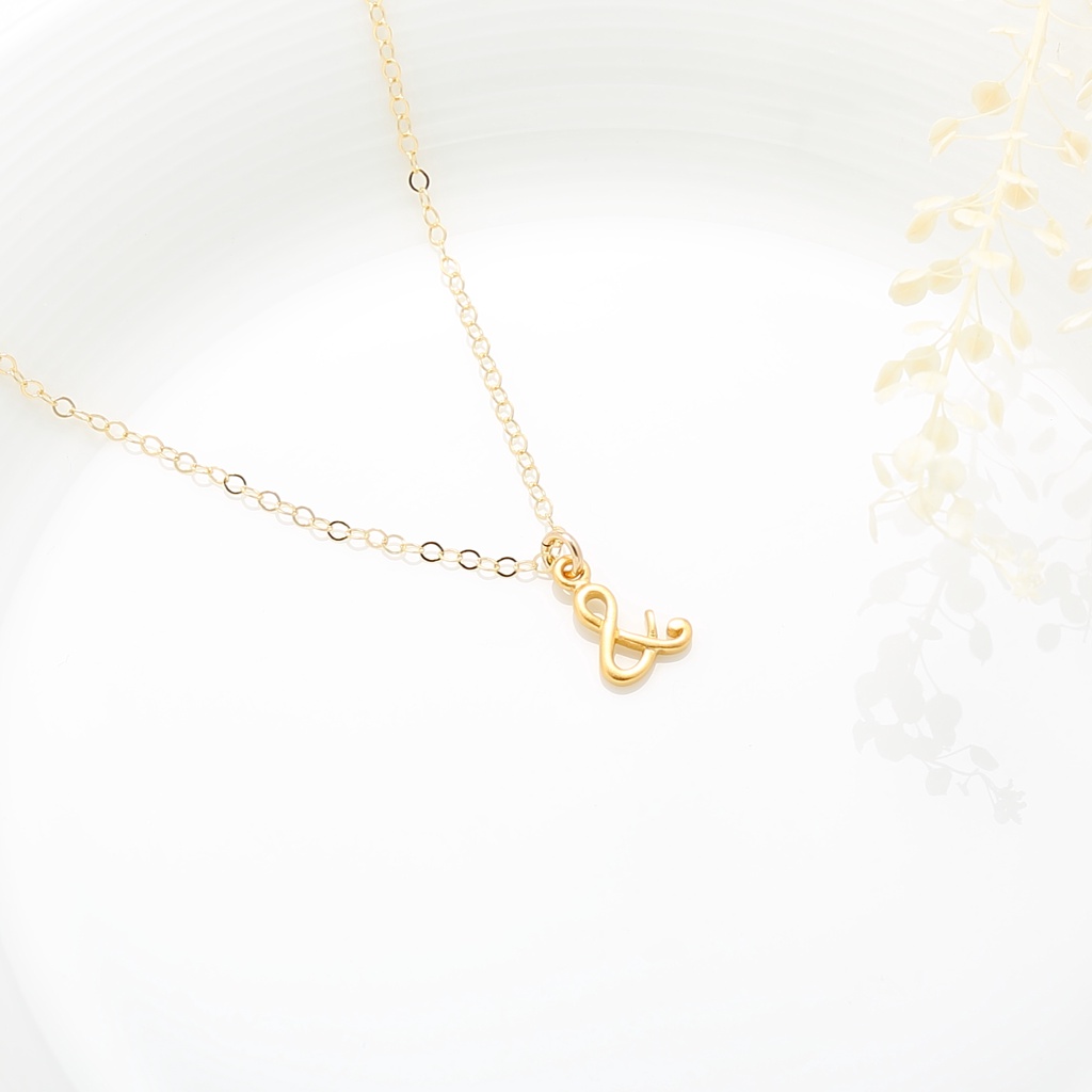 【Angel & Me】Love together & and s925 sterling silver 24k gold plated necklace, , large