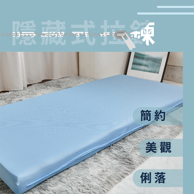 ［熊棉］舒適排汗記憶床墊｜藍色5尺｜, , large