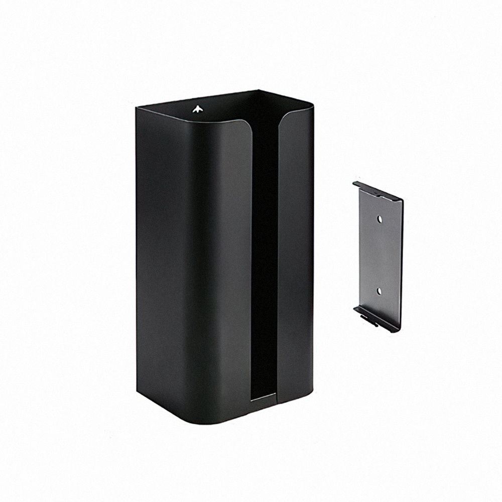 【上手家居】金屬壁掛面紙盒 黑色(面紙盒壁掛/衛生紙盒/衛生紙架/浴室面紙盒), , large