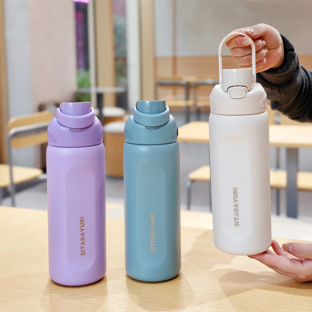 【H&R安室家】SITARAYURI 雙飲手提304不鏽鋼保溫瓶800ml(H63), , large