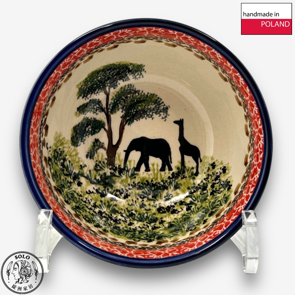 【SOLO Vintage】Cerraf Polish Pottery 13cm Rice Bowl Ballad of the Open Plains Series Made in Poland, , large