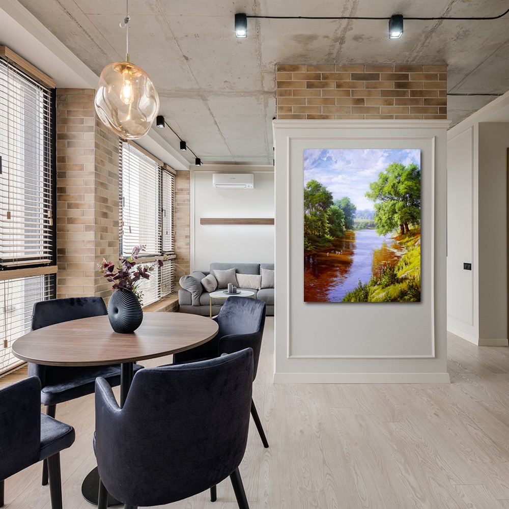 【御畫房】盛夏風光 國家一級畫師手繪油畫60×90cm(VF-97), , large