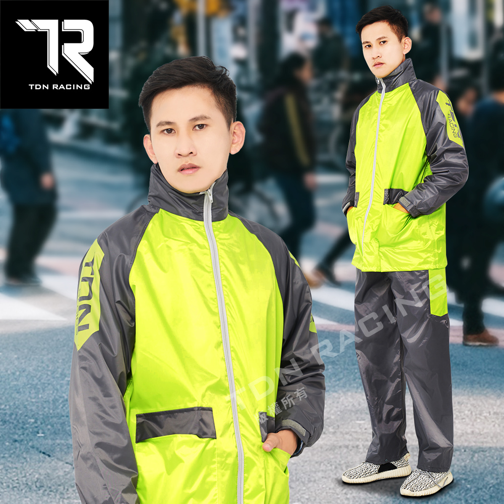 [TDN] Fengxing Racing Two-Piece Raincoat (Sports Raincoat ES4302) Fluorescent Green Size M, , large