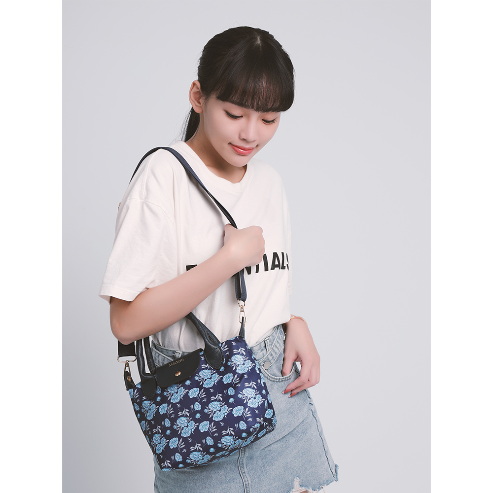 【lapagayo】典雅玫瑰尼龍手提包-PI-06399A-3-56藍色, , large