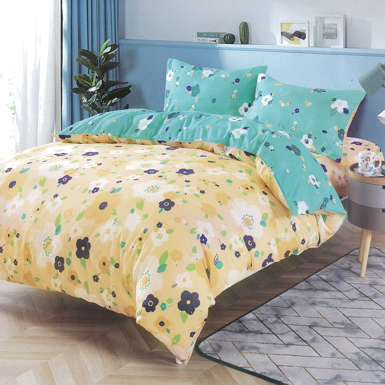 【多利寶寢具】Victoria_柔絲絨雙人四件式印花兩用被床包組- 戲彩