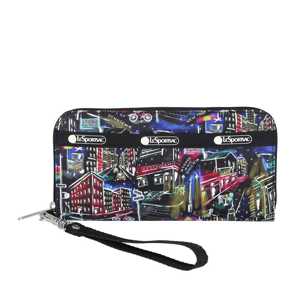 |快速出貨|Lesportsac Tech Wallet Wristlet 腕帶手拿包錢包 送禮推薦-冬日紐約夜景, , large