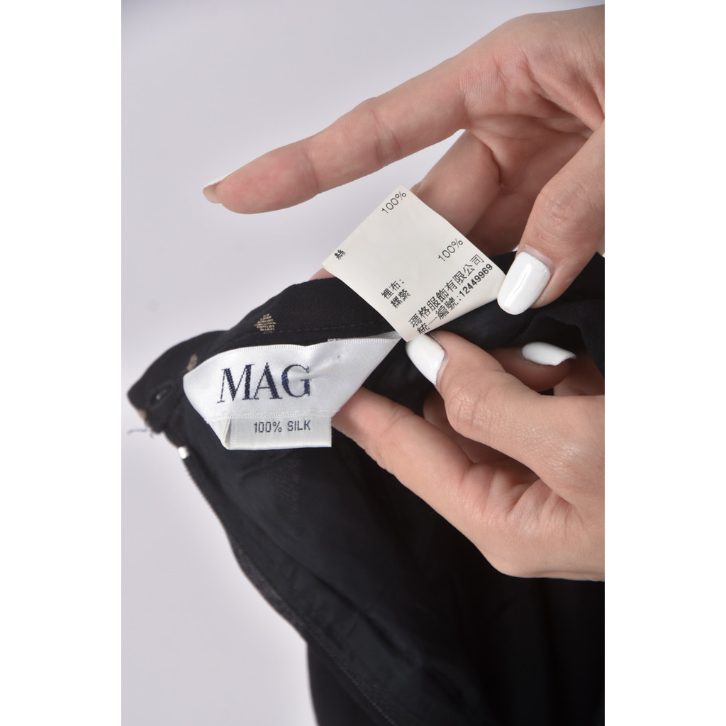 (M) mac純絲質黑色長裙二手衣, , large