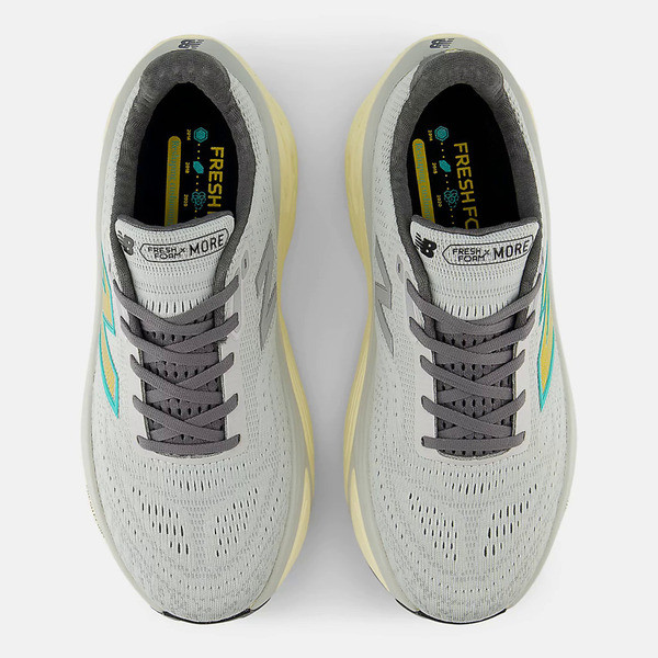 New Balance Fresh Foam X More V5 男 慢跑鞋 2E寬楦 緩震 灰綠 [MMORLJ5], , large