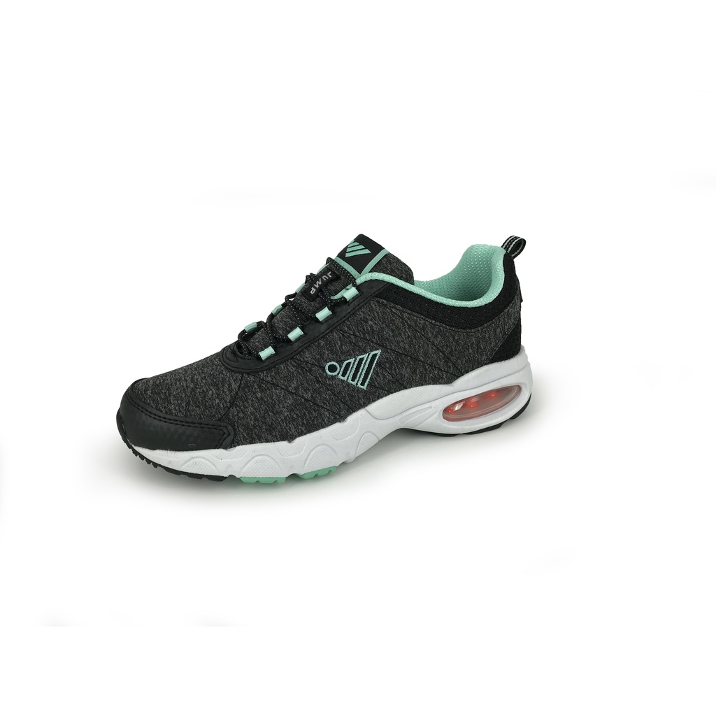 JUMP將門 女運動鞋 女鞋 MIT台灣製造 免綁鞋帶 輕量 透氣 抗菌 除臭 耐衝 緩震 氣墊 耐用 耐磨 止滑 黑綠
