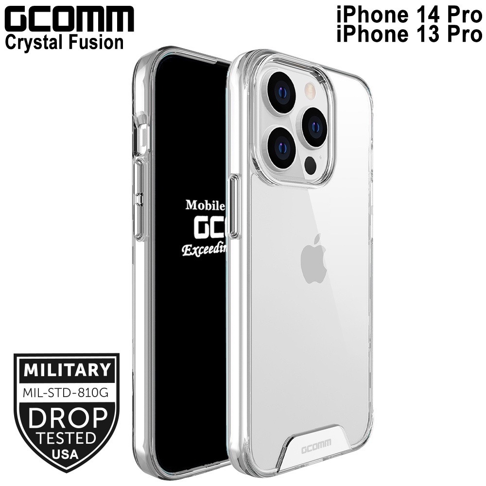 GCOMM iPhone 14Pro 13Pro 晶透軍規防摔殼 Crystal Fusion, , large