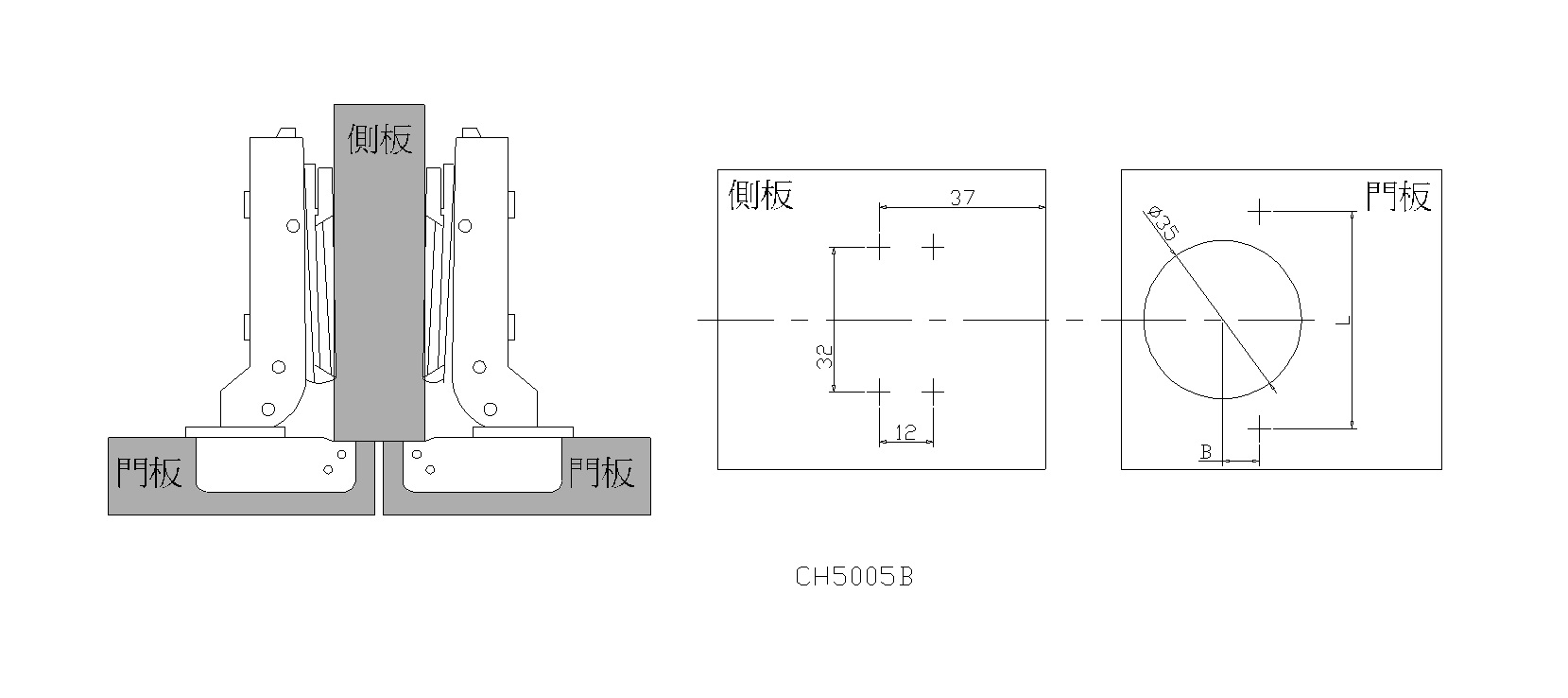 【協進五金】(C)三維緩衝可拆後鈕 散裝 鎳, , large