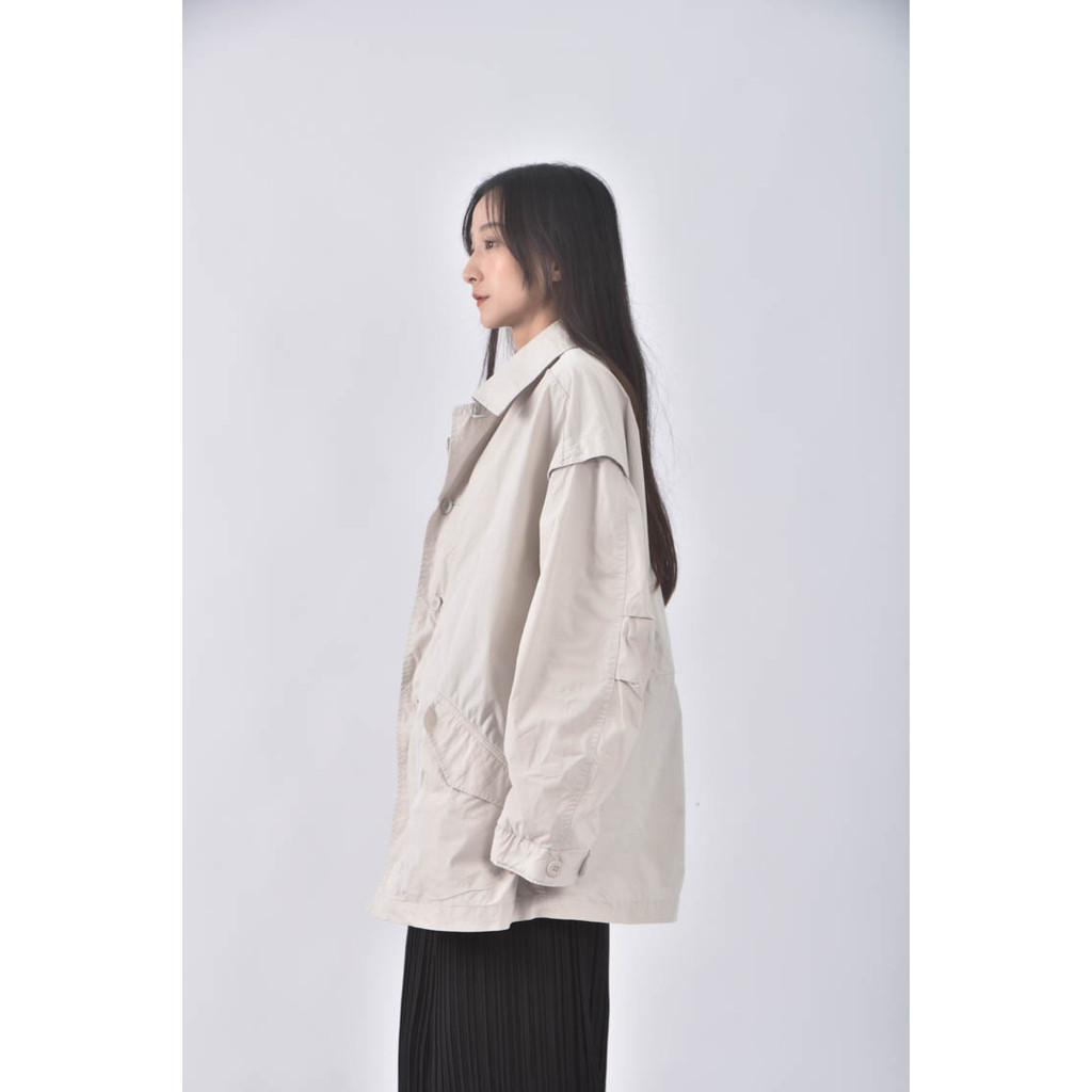 (L) lowrys farm排扣白色外套二手衣, , large