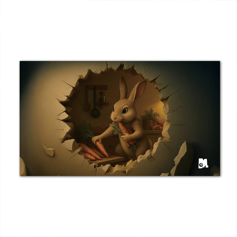 【Monster】 3D Scene Desk Mat (60x34cm) &ndash; Sneaky Bunny