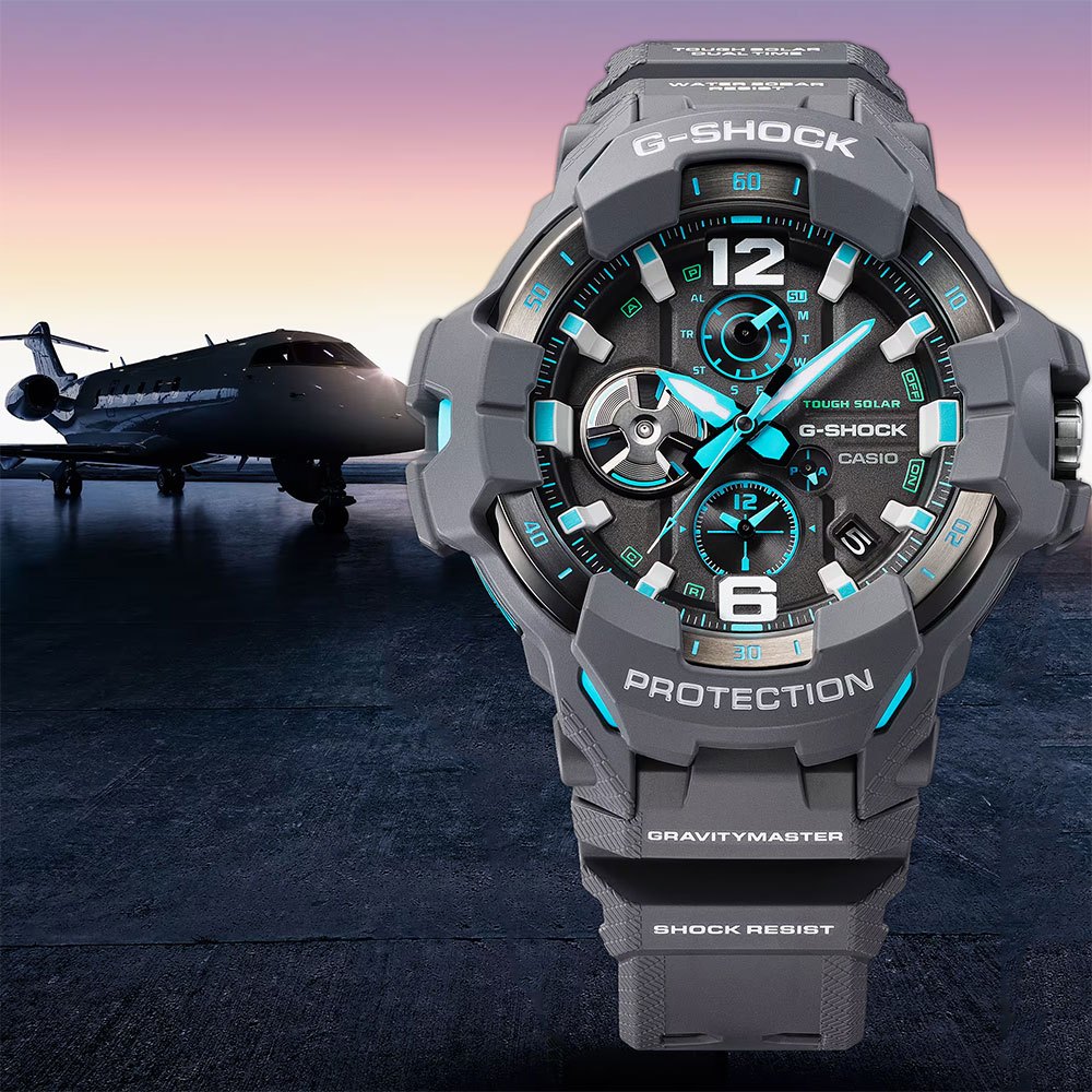 CASIO卡西歐 G-SHOCK MASTER OF G專業航空錶 太陽能藍芽飛行錶 GR-B300-8A2, , large