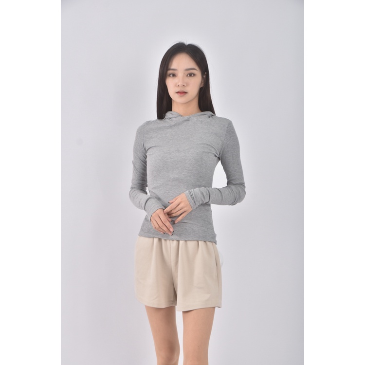 (S) 【智恩私服】x y質感棉質連帽灰色長袖上衣二手衣, , large